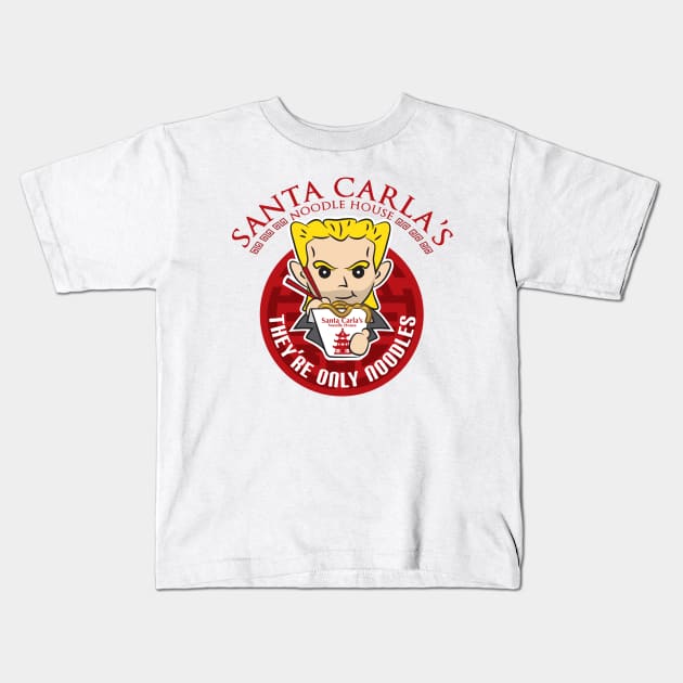 Santa Carla's Noodle Shop Kids T-Shirt by Huemanitee